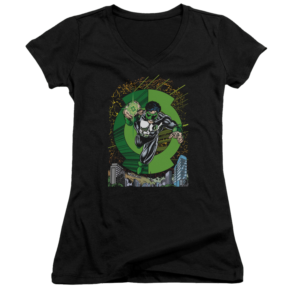 Green Lantern Gl #51 Cover - Juniors V-Neck T-Shirt Juniors V-Neck T-Shirt Green Lantern