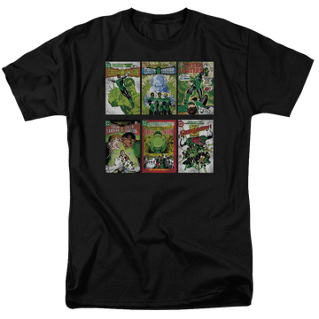 Black men's regular fit t-shirt with Green Lantern Gl Covers graphic