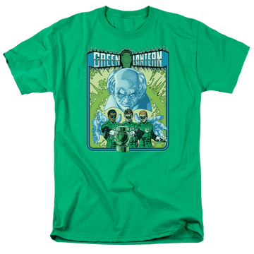 Kelly green men's regular fit t-shirt with Green Lantern Gl #184 Cover graphic