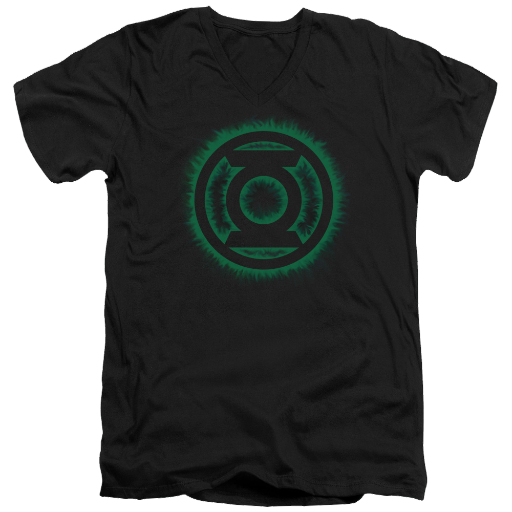 Green Lantern Green Flame Logo - Men's V-Neck T-Shirt Men's V-Neck T-Shirt Green Lantern