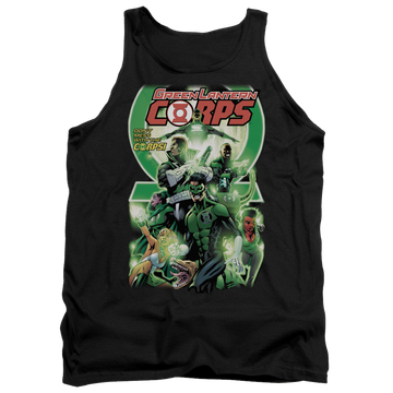 Black men's tank with Green Lantern Gl Corps #25 Cover graphic