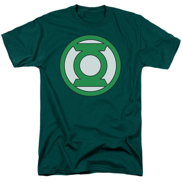 Hunter green men's regular fit t-shirt with Green Lantern Lantern Logo graphic
