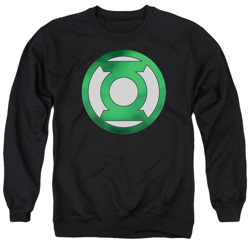 Green Lantern Green Chrome Logo - Men's Crewneck Sweatshirt Men's Crewneck Sweatshirt Green Lantern