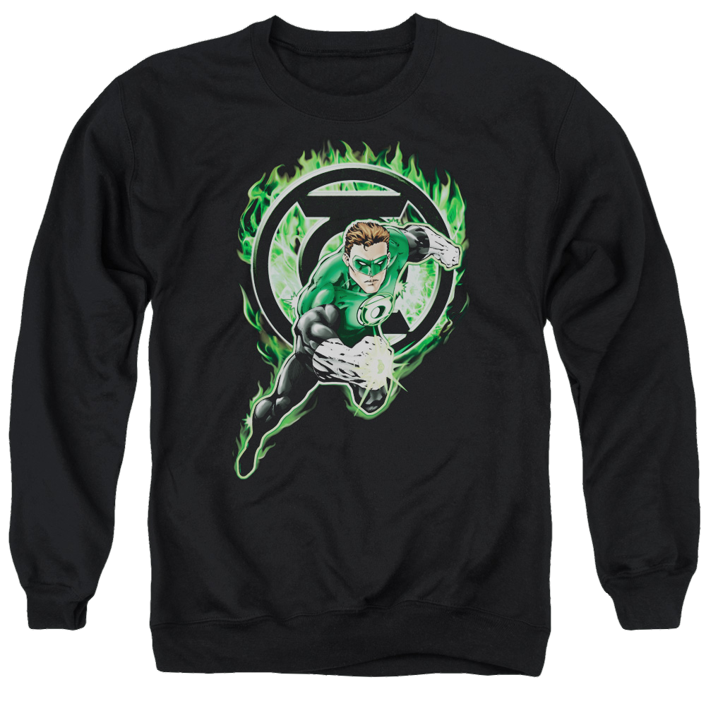 Green Lantern Space Cop - Men's Crewneck Sweatshirt Men's Crewneck Sweatshirt Green Lantern