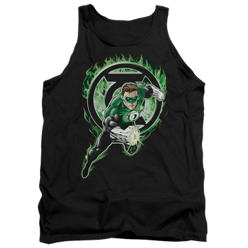 Black men's tank with Green Lantern Space Cop graphic