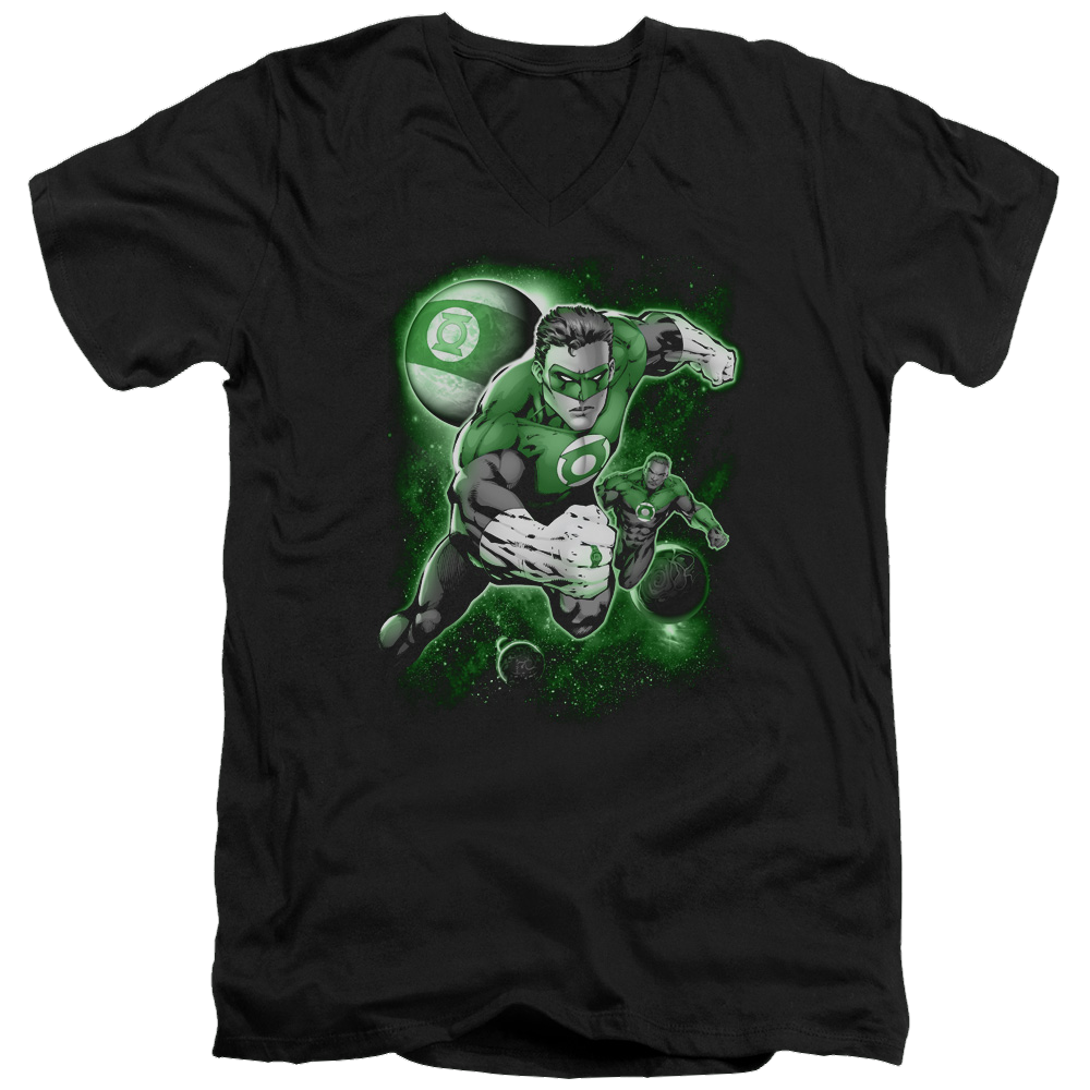 Green Lantern Lantern Planet - Men's V-Neck T-Shirt Men's V-Neck T-Shirt Green Lantern