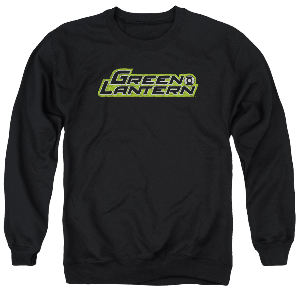 Green Lantern Scribble Title - Men's Crewneck Sweatshirt Men's Crewneck Sweatshirt Green Lantern