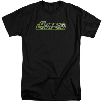 Black men's tall fit t-shirt with Green Lantern Scribble Title graphic