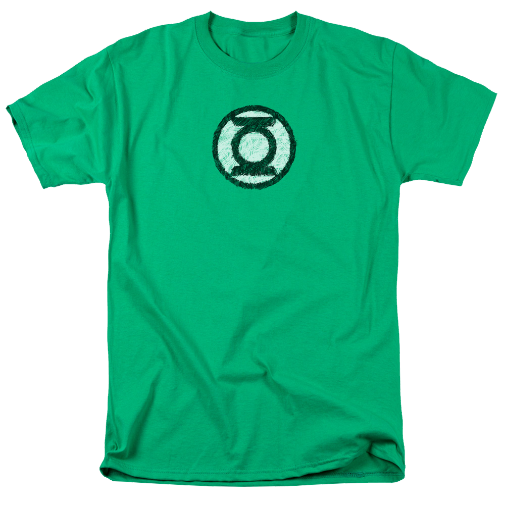 Green Lantern Scribble Lantern Logo - Men's Regular Fit T-Shirt Men's Regular Fit T-Shirt Green Lantern