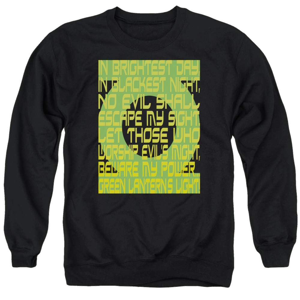 Green Lantern Green Lantern Oath - Men's Crewneck Sweatshirt Men's Crewneck Sweatshirt Green Lantern