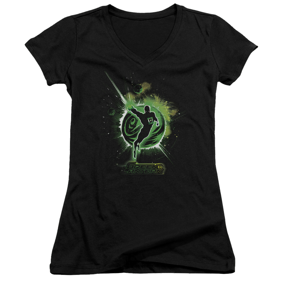 Green Lantern Shadow Lantern - Juniors V-Neck T-Shirt Juniors V-Neck T-Shirt Green Lantern