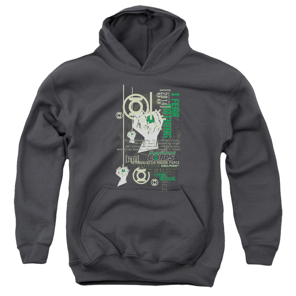 Green Lantern Core Strength - Youth Hoodie Youth Hoodie (Ages 8-12) Green Lantern