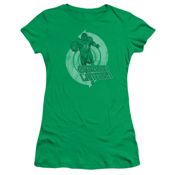Kelly green juniors t-shirt with Green Lantern Power graphic