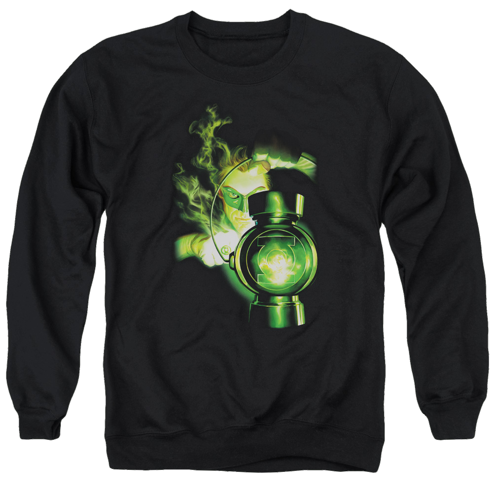 Green Lantern Lantern Light - Men's Crewneck Sweatshirt Men's Crewneck Sweatshirt Green Lantern