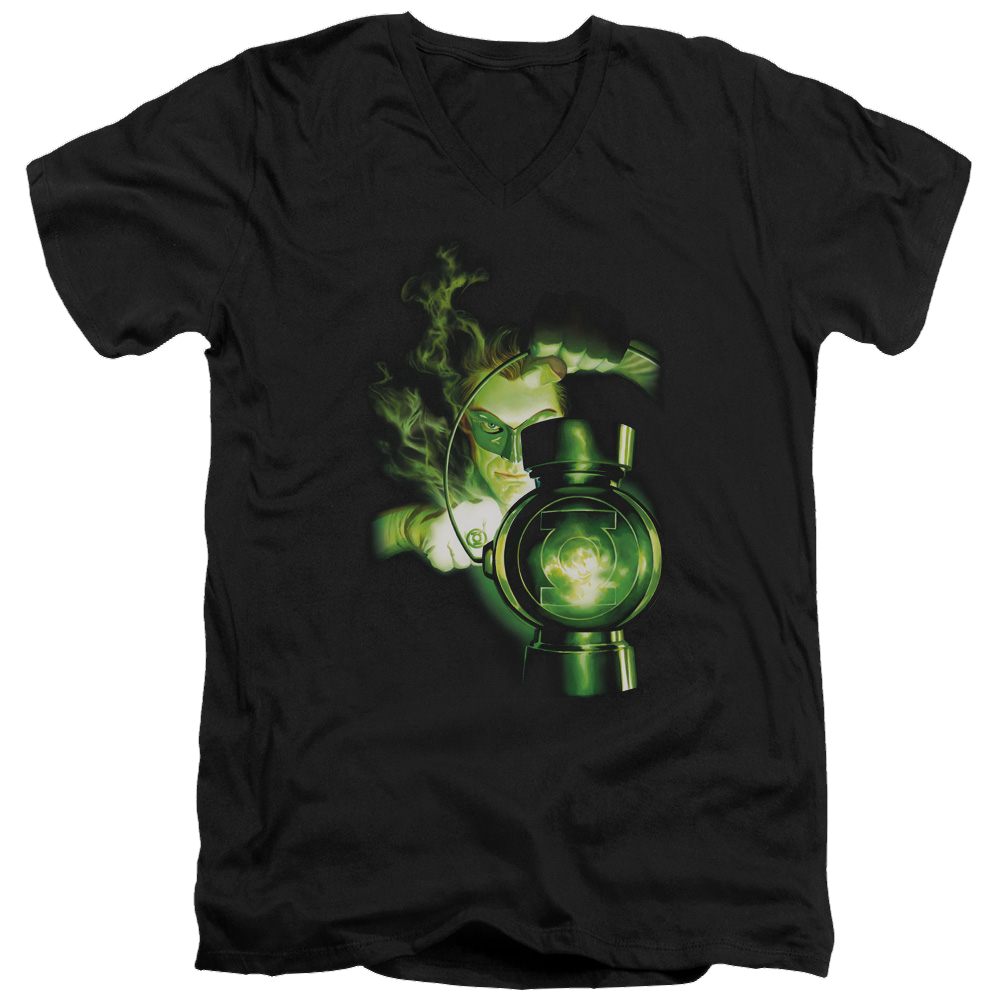 Green Lantern Lantern Light - Men's V-Neck T-Shirt Men's V-Neck T-Shirt Green Lantern
