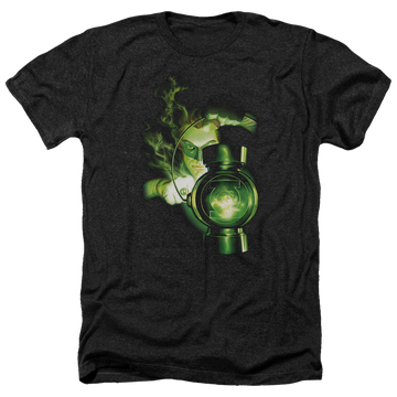 Charcoal men's heather t-shirt with Green Lantern Lantern Light graphic