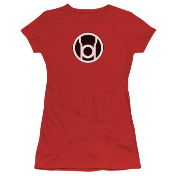 Red juniors t-shirt with Green Lantern Red Lantern Logo graphic