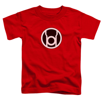 Red kid's t-shirt for ages 4 to 7 with Green Lantern Red Lantern Logo graphic