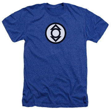 Royal men's heather t-shirt with Green Lantern Indigo Tribe graphic