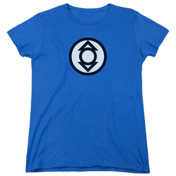 Royal women's t-shirt with Green Lantern Indigo Tribe graphic