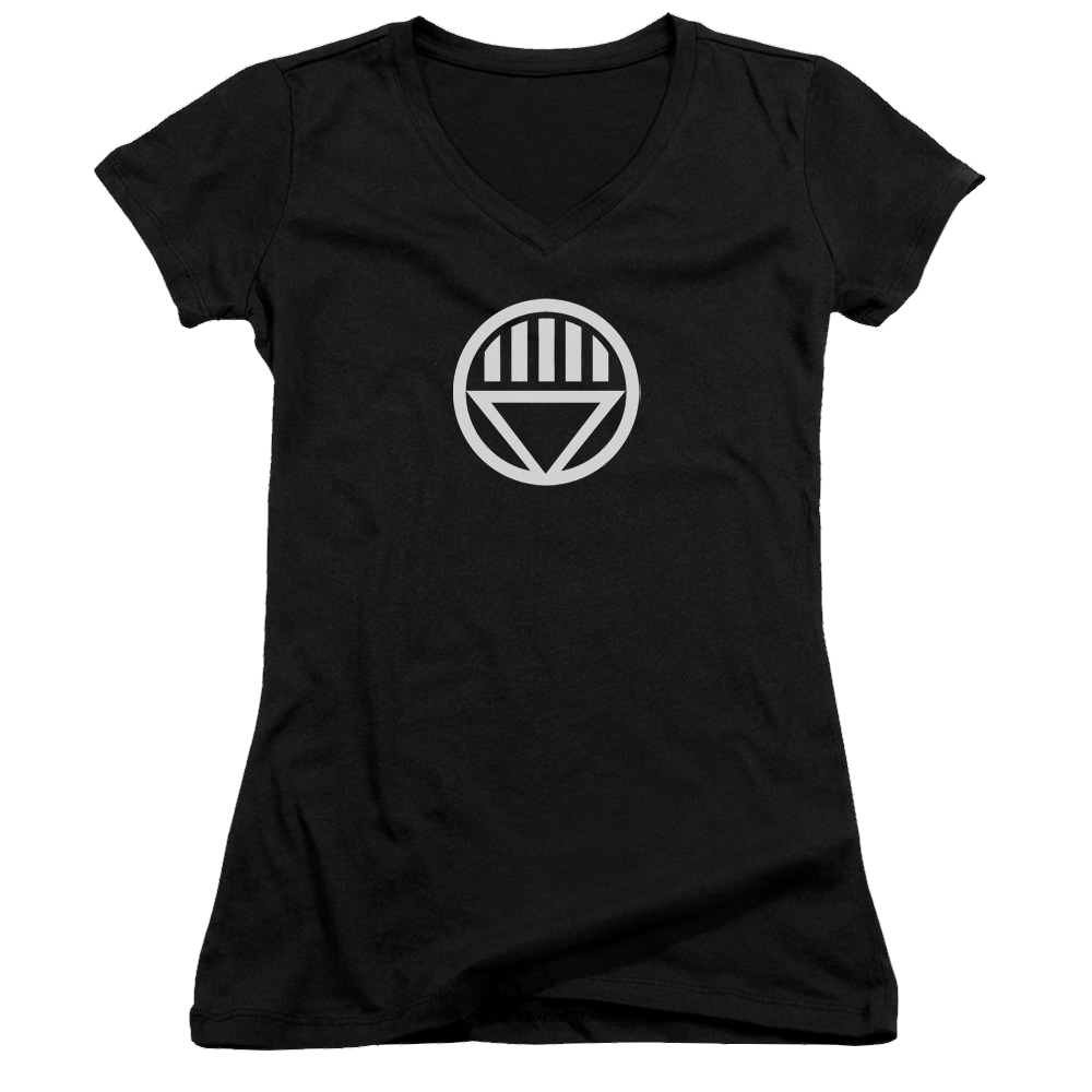 Green Lantern Black Lantern Logo - Juniors V-Neck T-Shirt Juniors V-Neck T-Shirt Green Lantern