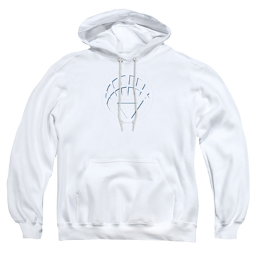 White pullover hoodie with Green Lantern White Lantern Logo graphic