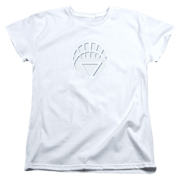 White women's t-shirt with Green Lantern White Lantern Logo graphic