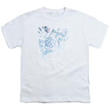 White youth t-shirt for ages 8 to 12 with Green Lantern White Lantern Sinestro graphic