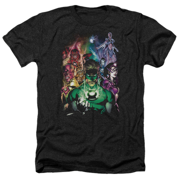 Charcoal men's heather t-shirt with Green Lantern The New Guardians graphic