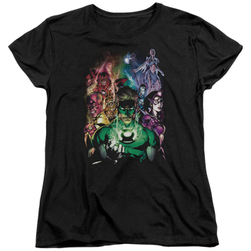 Black women's t-shirt with Green Lantern The New Guardians graphic