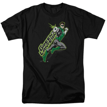 Black men's regular fit t-shirt with Green Lantern Among The Stars graphic