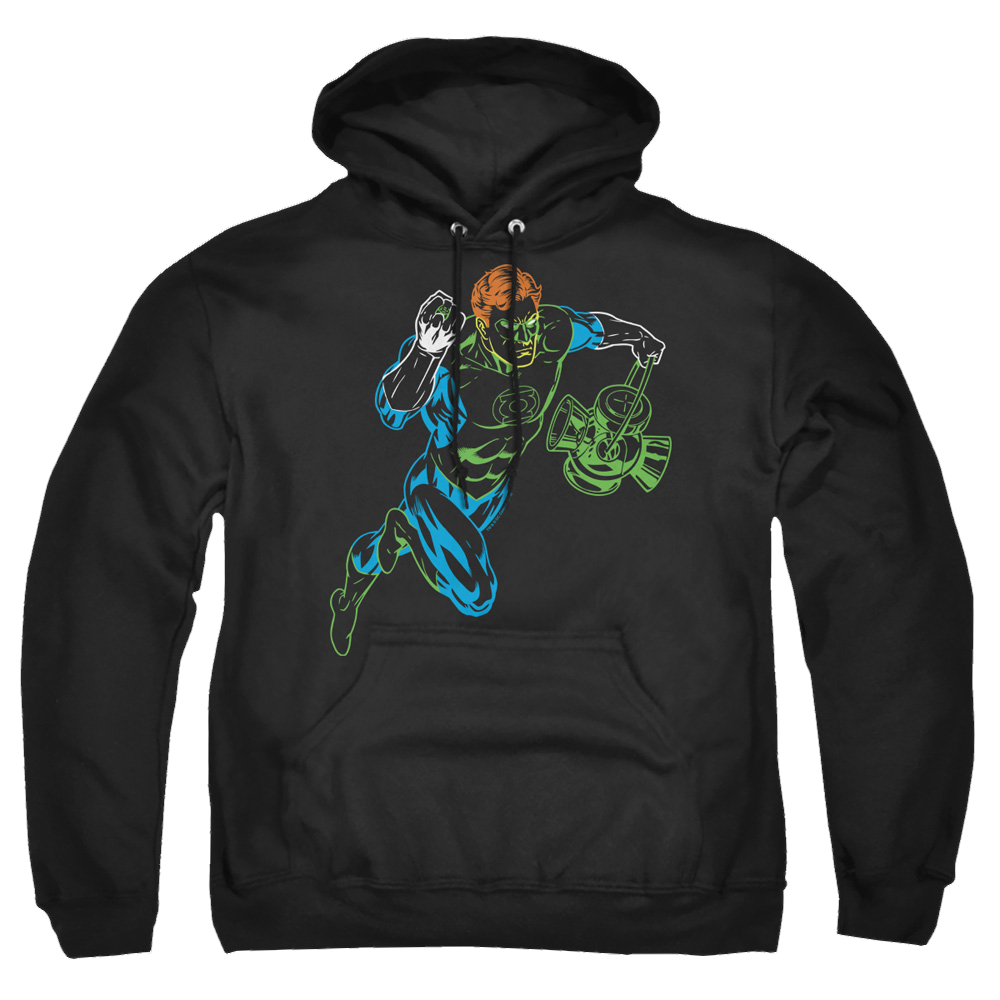 Green Lantern Neon Lantern - Pullover Hoodie Pullover Hoodie Green Lantern
