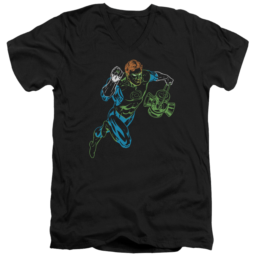 Green Lantern Neon Lantern - Men's V-Neck T-Shirt Men's V-Neck T-Shirt Green Lantern
