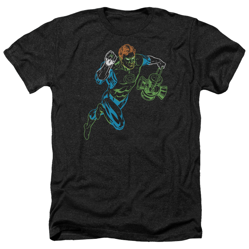 Green Lantern Neon Lantern - Men's Heather T-Shirt Men's Heather T-Shirt Green Lantern