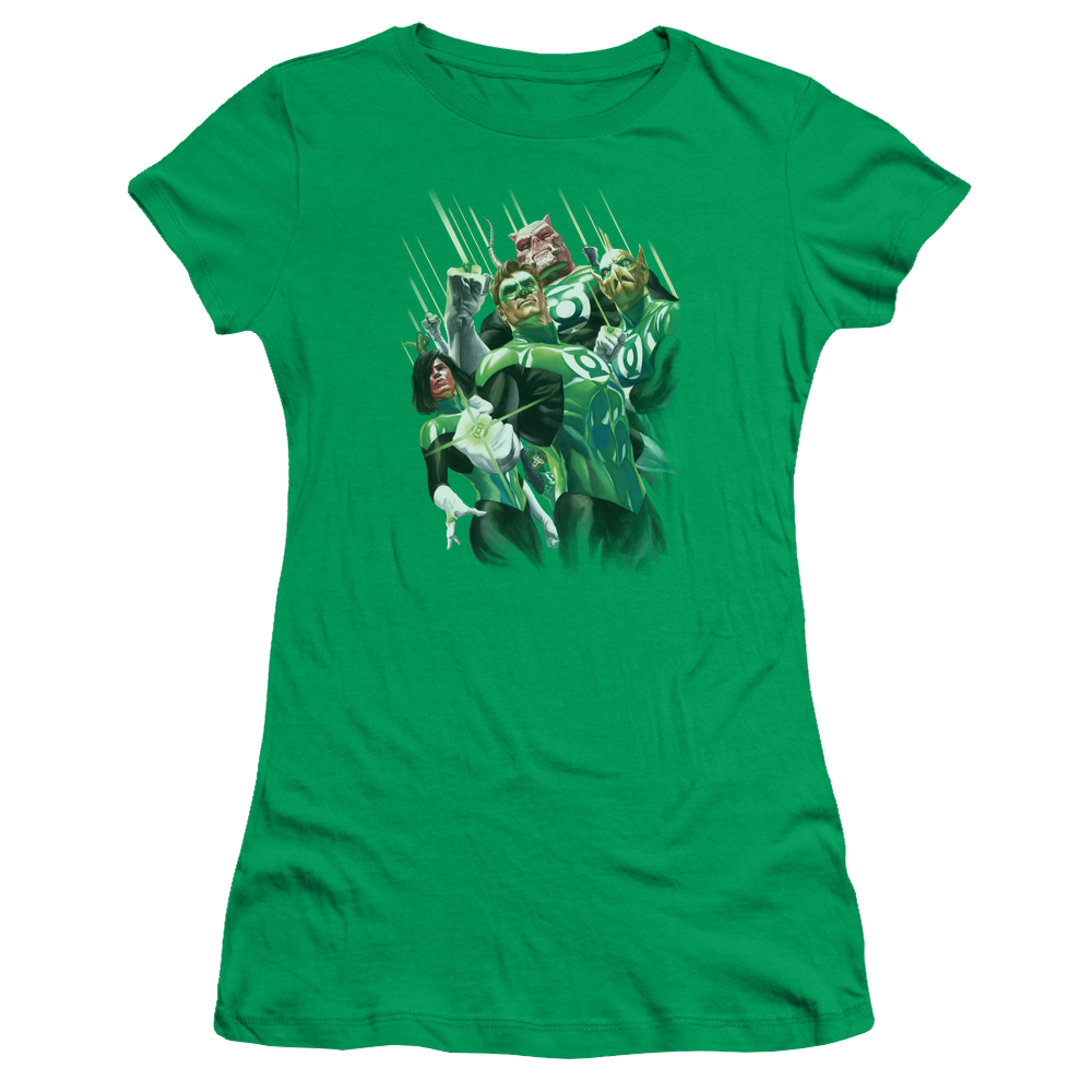 Green Lantern Power Of The Rings - Juniors T-Shirt Juniors T-Shirt Green Lantern