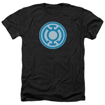 Charcoal men's heather t-shirt with Green Lantern Blue Symbol graphic