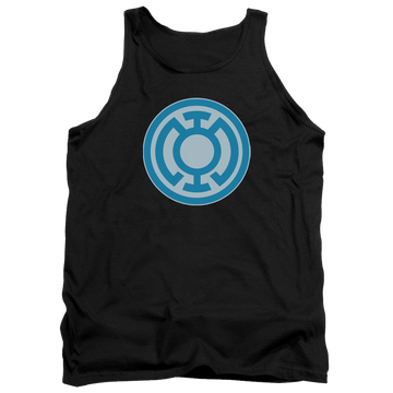 Black men's tank with Green Lantern Blue Symbol graphic