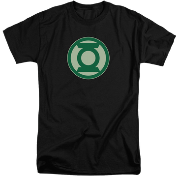 Black men's tall fit t-shirt with Green Lantern Green Symbol graphic