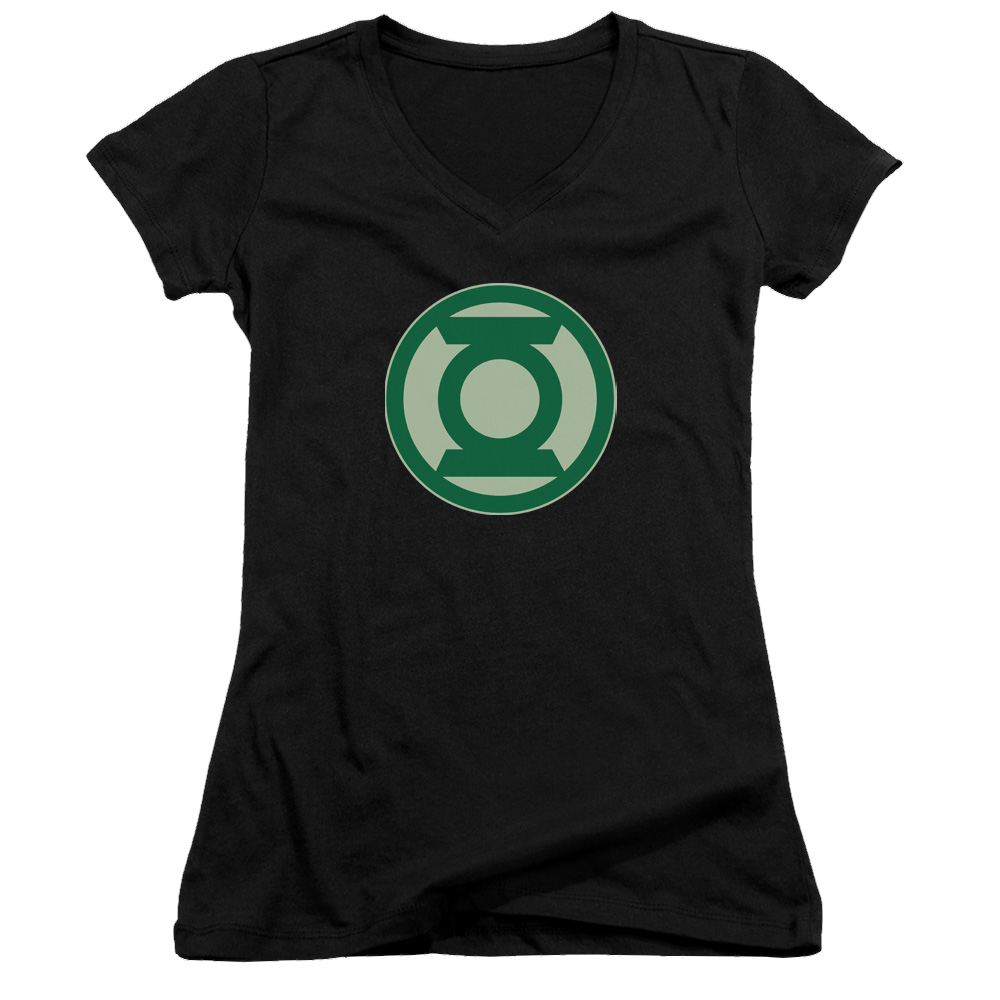 Green Lantern Green Symbol - Juniors V-Neck T-Shirt Juniors V-Neck T-Shirt Green Lantern
