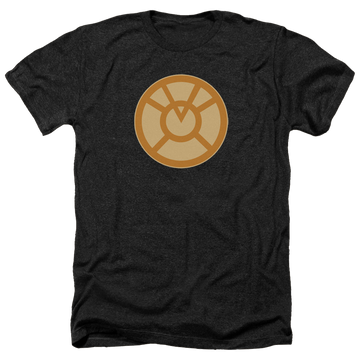 Charcoal men's heather t-shirt with Green Lantern Orange Symbol graphic