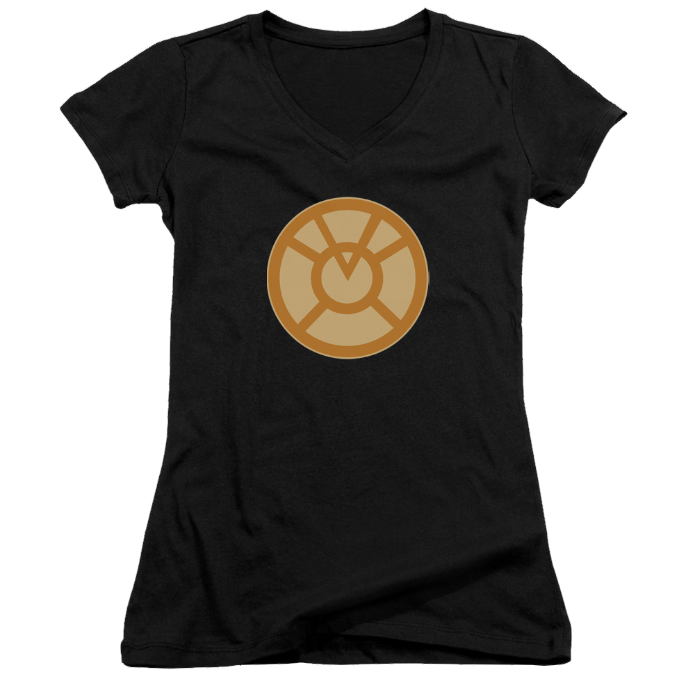 Green Lantern Orange Symbol - Juniors V-Neck T-Shirt Juniors V-Neck T-Shirt Green Lantern