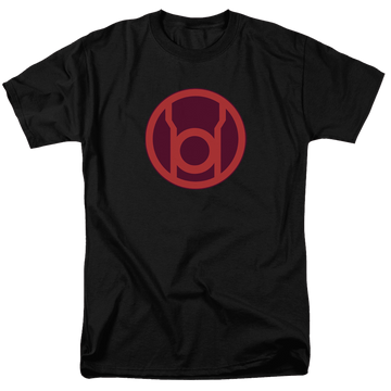 Black men's regular fit t-shirt with Green Lantern Red Symbol graphic
