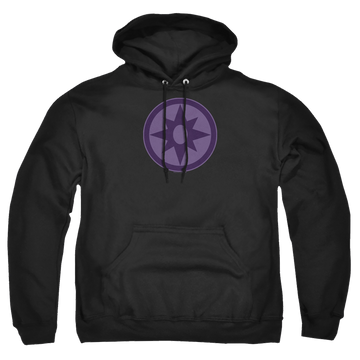 Black pullover hoodie with Green Lantern Sapphire Symbol graphic