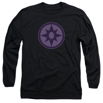 Black men's long sleeve t-shirt with Green Lantern Sapphire Symbol graphic