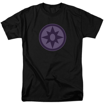 Black men's regular fit t-shirt with Green Lantern Sapphire Symbol graphic
