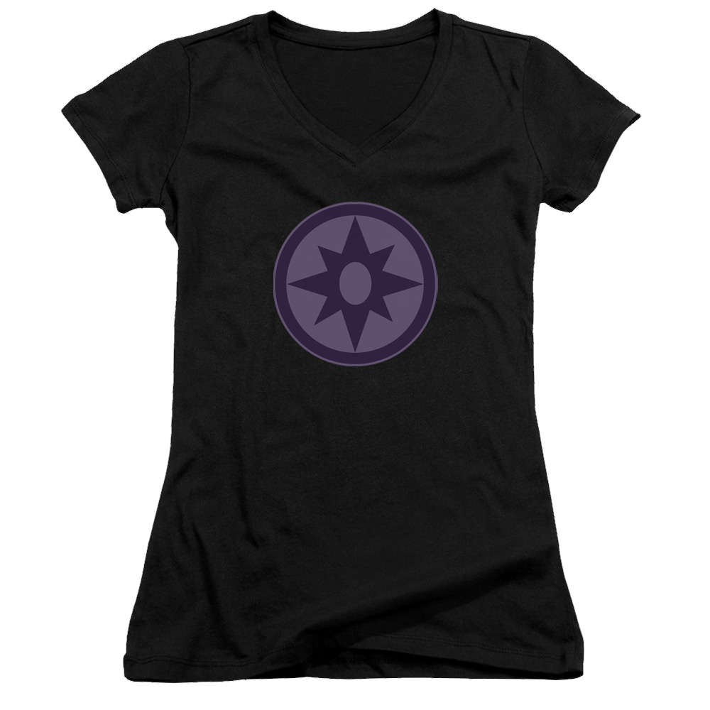Green Lantern Sapphire Symbol - Juniors V-Neck T-Shirt Juniors V-Neck T-Shirt Green Lantern