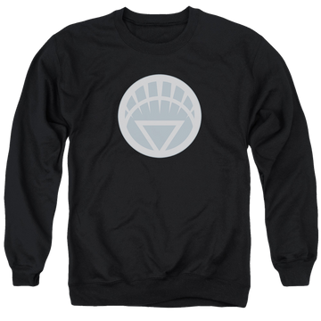 Black men's crewneck sweatshirt with Green Lantern White Symbol graphic