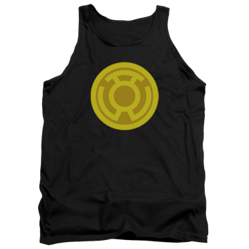 Black men's tank with Green Lantern Yellow Symbol graphic
