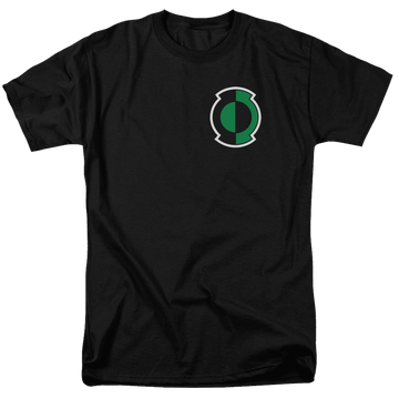 Black men's regular fit t-shirt with Green Lantern Kyle Logo graphic