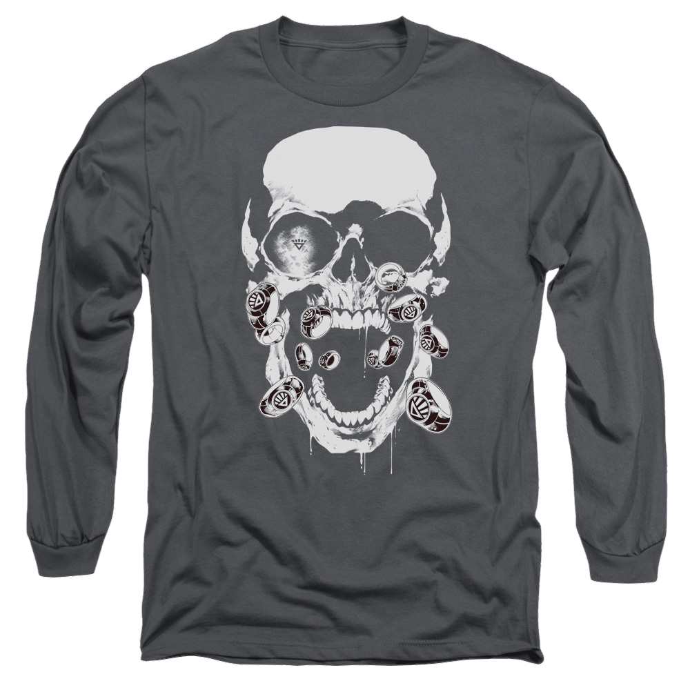 Green Lantern Black Lantern Skull - Men's Long Sleeve T-Shirt Men's Long Sleeve T-Shirt Green Lantern